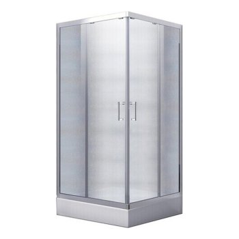Душевая кабина Besco Modern, квадратная, раздвижные двери, 90×90×165 см, хромированный профиль